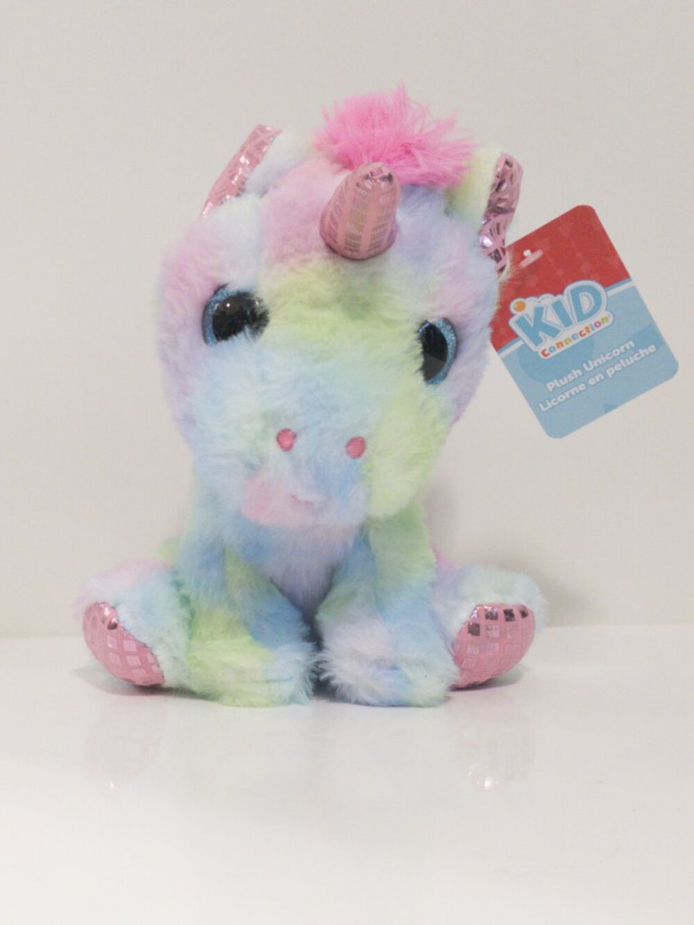 Kid Connection Rainbow Stuffed Unicorn Soft Plushie Fur Tie Dye Girls Gift NWT